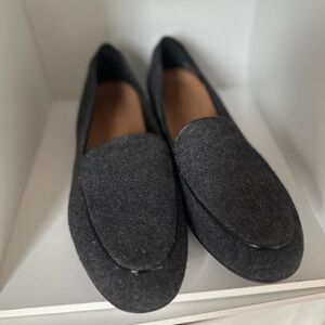 Women's NEW Clarks Unstructured Blush Ease Loafers Size 12M Gray Black Fabric